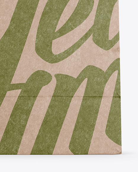 Kraft Paper Shopping Bag Mockup - Front View