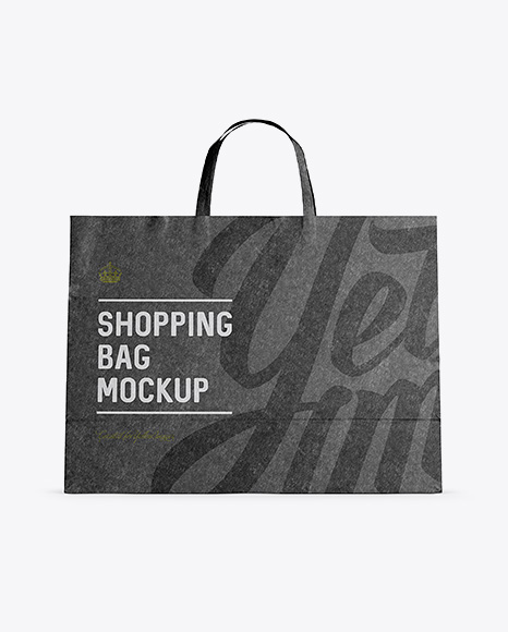 Kraft Paper Shopping Bag Mockup - Front View