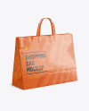 Glossy Paper Shopping Bag Mockup - Halfside View