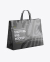 Glossy Paper Shopping Bag Mockup - Halfside View