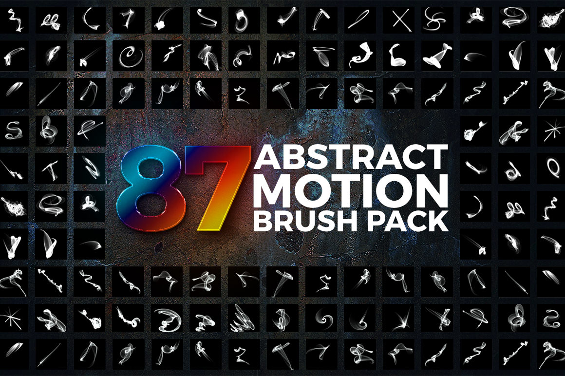 87 Abstract Motion Brush Pack