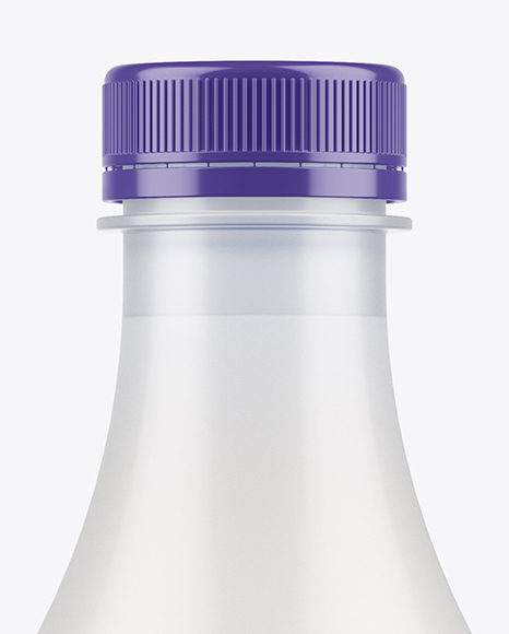 Frosted Plastic Milk Bottle Mockup