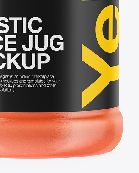 Clear Plastic Juice Jug Mockup