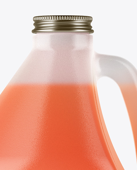 Clear Plastic Juice Jug Mockup