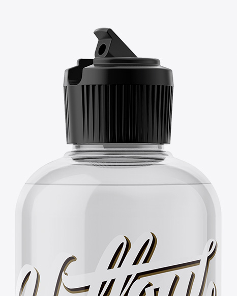 Clear Plastic Bottle Mockup