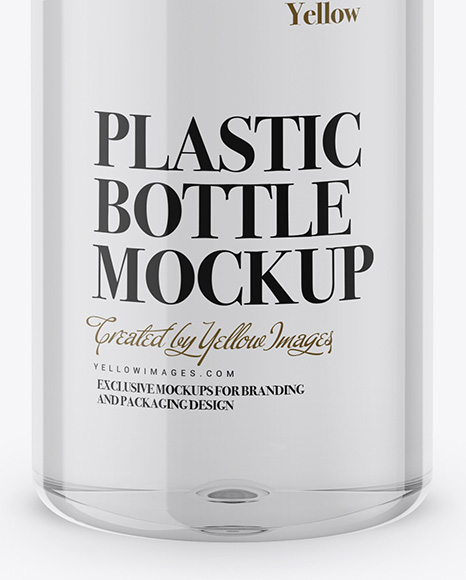 Clear Plastic Bottle Mockup