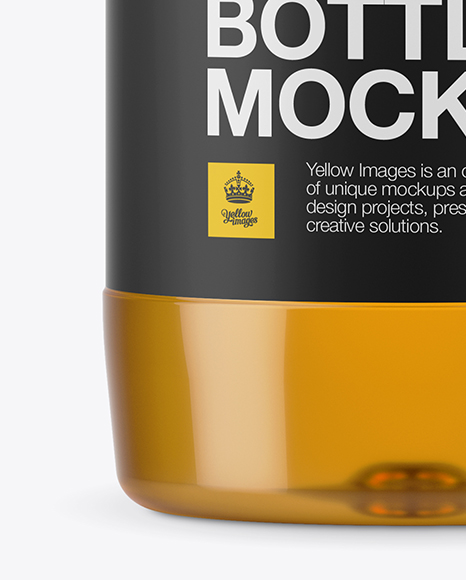 Plastic Apple Juice Bottle Mockup