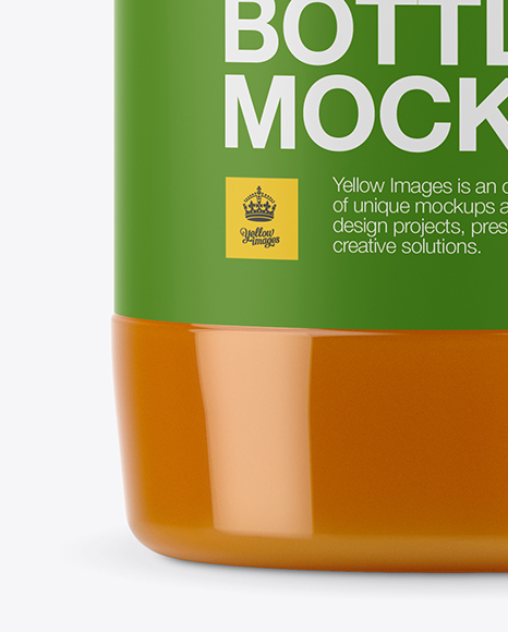 Plastic Carrot Juice Bottle Mockup