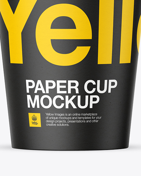 Paper Cup Mockup - Front View