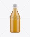 Frosted Plastic Apple Juice Bottle Mockup