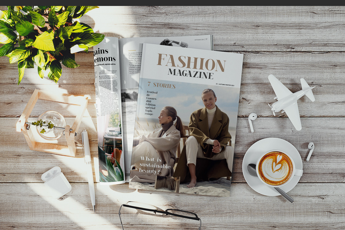 a4 Magazine Pages With Glossy Paper Mockup a4 Magazine Pages With Glossy Paper Mockup
