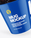 Glossy Mug w/ Coffee Splash Mockup