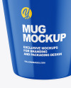 Glossy Mug w/ Coffee Splash Mockup