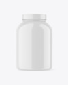 Glossy Plastic Jar Mockup