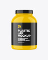 Glossy Plastic Jar Mockup