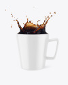 Matte Mug w/ Coffee Splash Mockup