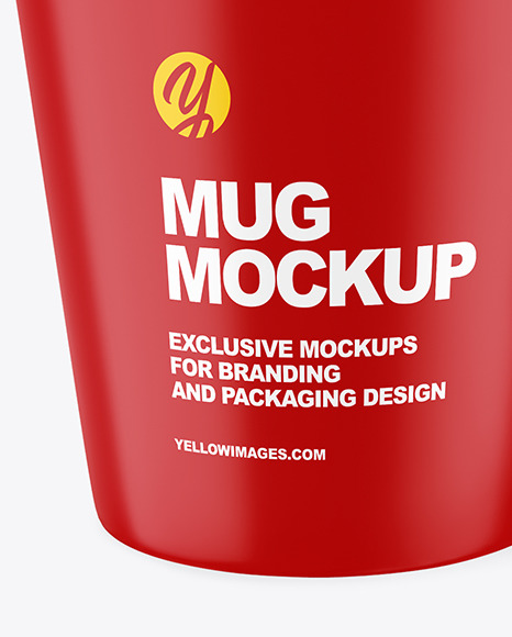 Matte Mug w/ Coffee Splash Mockup