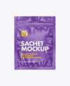 Glossy Sachet Mockup