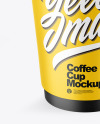 Matte Paper Coffee Cup w/ Splash Mockup