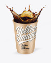 Kraft Coffee Cup w/ Splash Mockup