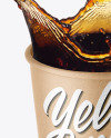 Kraft Coffee Cup w/ Splash Mockup