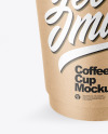 Kraft Coffee Cup w/ Splash Mockup