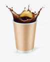 Kraft Coffee Cup w/ Splash Mockup