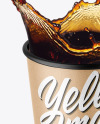 Kraft Coffee Cup w/ Splash Mockup