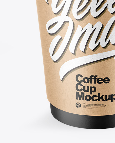 Kraft Coffee Cup w/ Splash Mockup