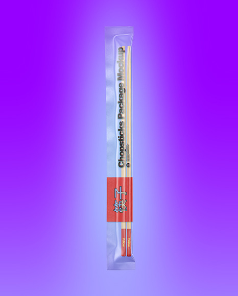 Glossy Chopsticks Package Mockup