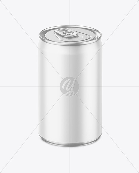 150ml Metallic Drink Can w/ Matte Finish Mockup