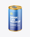 150ml Metallic Drink Can w/ Matte Finish Mockup