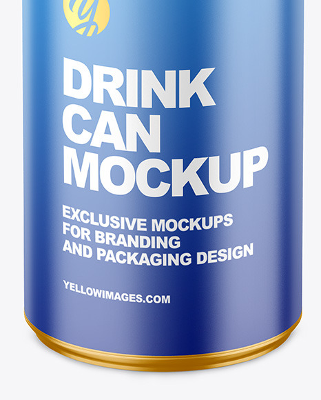 150ml Metallic Drink Can w/ Matte Finish Mockup