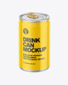 150ml Metallic Drink Can w/ Glossy Finish Mockup