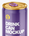 150ml Metallic Drink Can w/ Glossy Finish Mockup