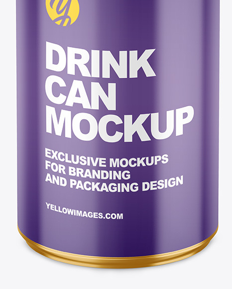 150ml Metallic Drink Can w/ Glossy Finish Mockup