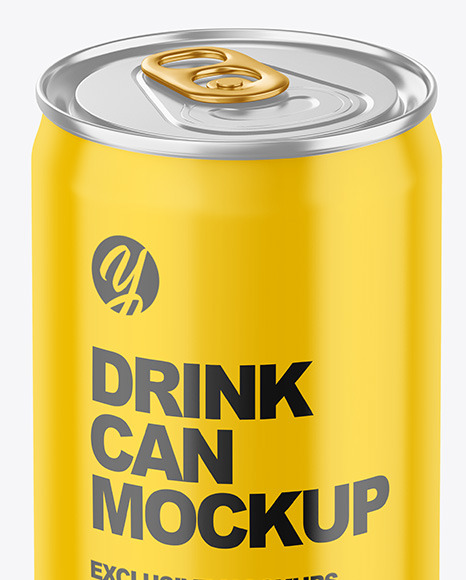 150ml Metallic Drink Can w/ Glossy Finish Mockup