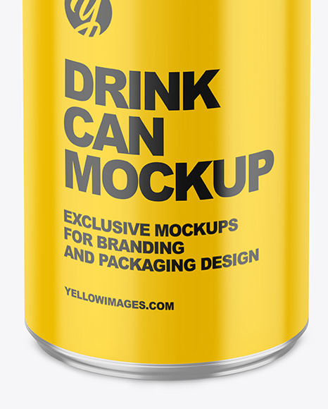 150ml Metallic Drink Can w/ Glossy Finish Mockup