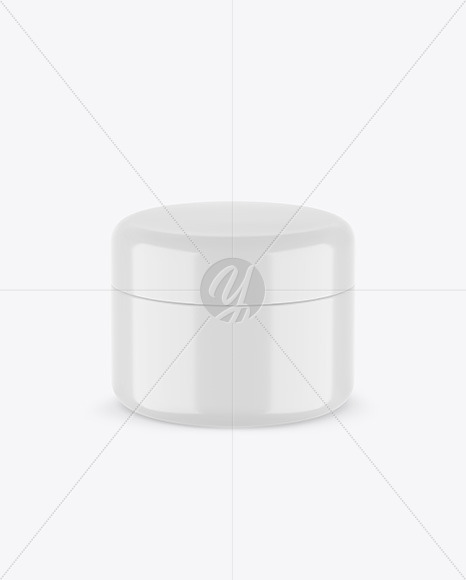 Glossy Cosmetic Jar Mockup