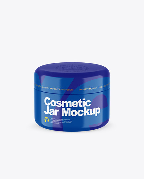 Glossy Cosmetic Jar Mockup