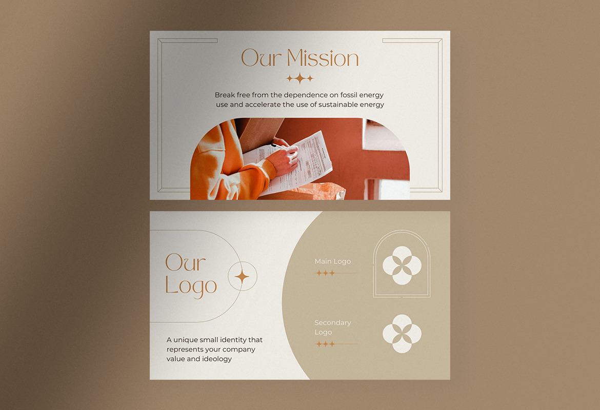 Beige Simple Geometric Brand Guidelines Presentation Canva