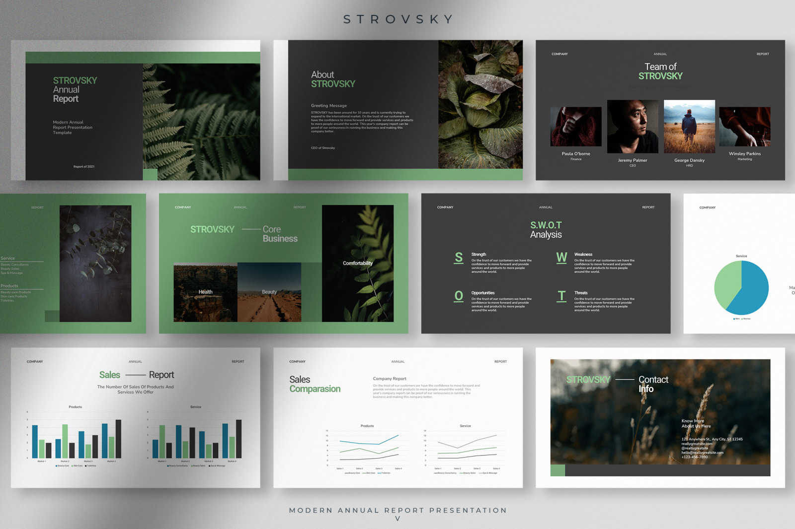 Strovsky - Rain Forest Modern Annual Report Presentation