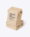 Opened Kraft Paper Mailing Box Mockup