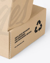 Opened Kraft Paper Mailing Box Mockup