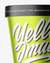 Matte Metallic Ice Cream Cup Mockup