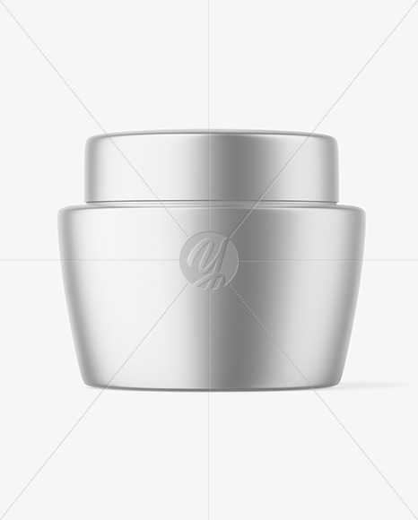 Matte Metallic Cosmetic Jar Mockup