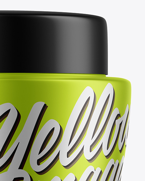 Matte Metallic Cosmetic Jar Mockup