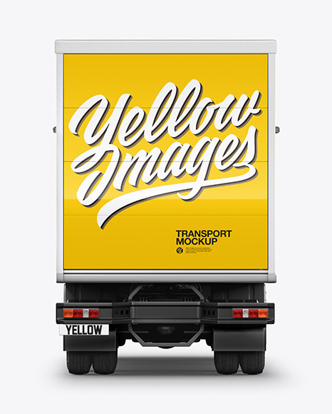 Box Truck Mockup - Back View