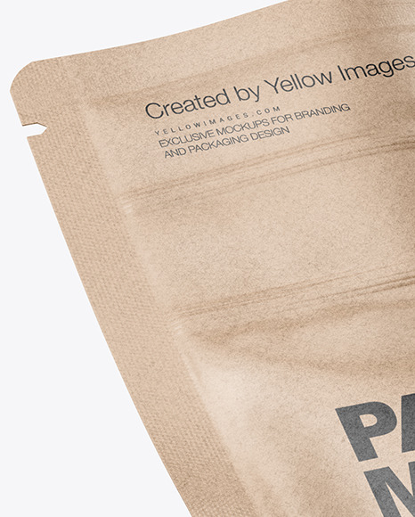 Glossy Kraft Pouch Mockup