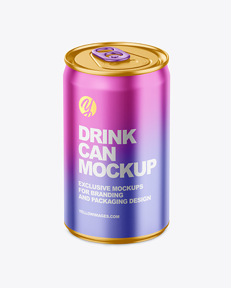 150ml Matte Metallic Drink Can Mockup